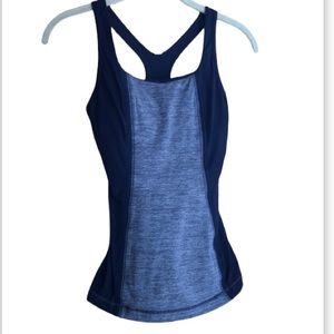 Lululemon dark tank with space dye panel size 4